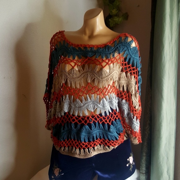 🍬Fashion Blvd. Striped loose knit sweater size M - Picture 2 of 7